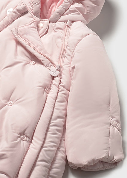 Mayoral Baby Girl Pink Zip Hooded Snowsuit 2603