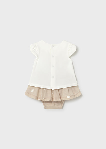 Mayoral Baby Girl Beige Teddy Skirt Set 1819