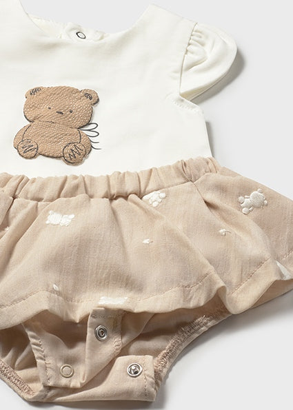 Mayoral Baby Girl Beige Teddy Skirt Set 1819