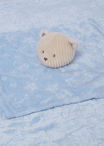 Mayoral Blue Teddy Blanket & Toy Set 9957