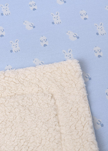 Mayoral Baby Blue Printed Shearling Blanket 9956