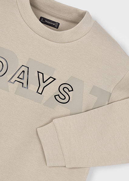 Mayoral Boys Beige Crewneck Sweater 4406