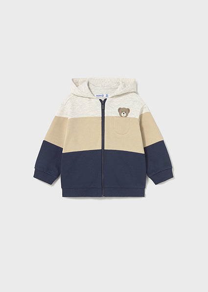Mayoral Baby Boys Beige & Navy Three Piece Tracksuit 918
