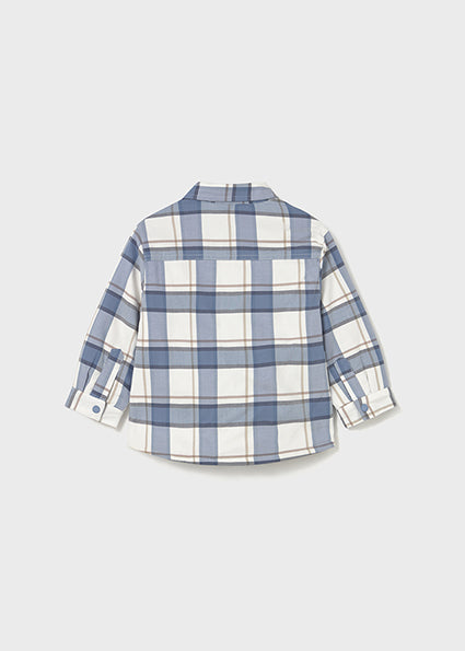 Mayoral Baby Boys Blue Checked Overshirt 2104