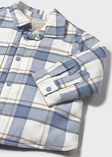Mayoral Baby Boys Blue Checked Overshirt 2104