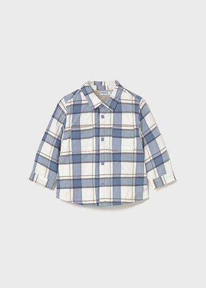Mayoral Baby Boys Blue Checked Overshirt 2104