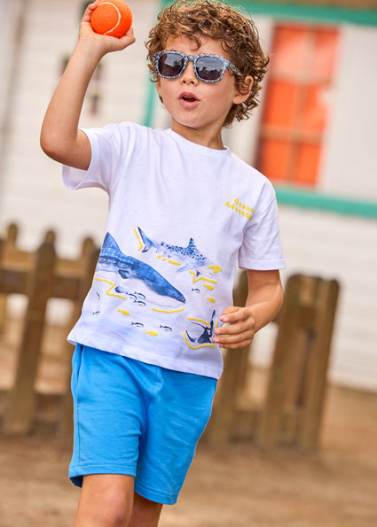 Mayoral Boys Blue Shark Short Set 3610