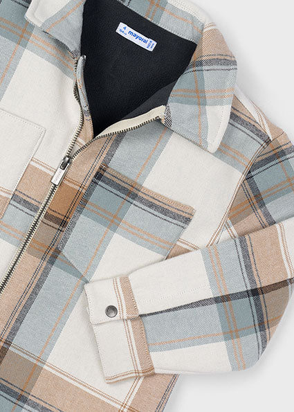Mayoral Boys Light Beige Checked Jacket 4414