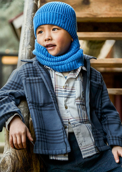 Mayoral Boys Navy Checked Jacket 4414