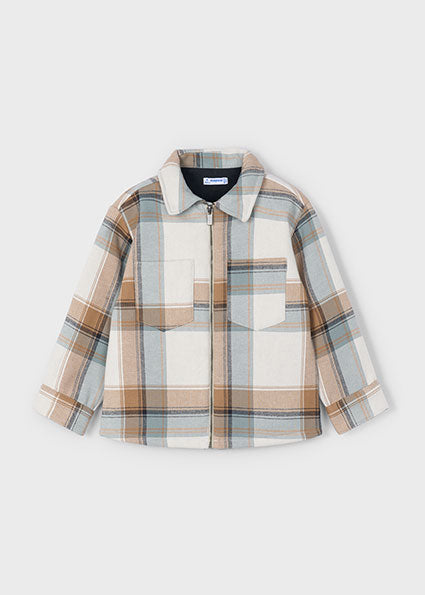 Mayoral Boys Light Beige Checked Jacket 4414