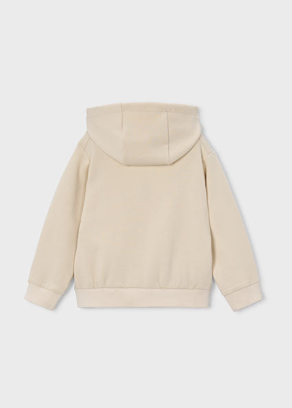 Mayoral Boys Cream Zipper Hoodie Sweatshirt 3442