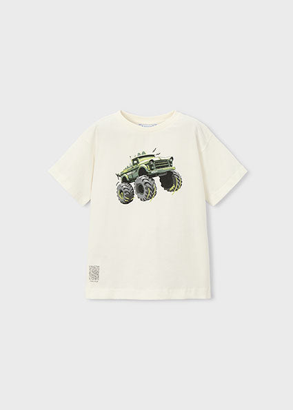 Mayoral Boys Cream Truck Shirt 3069