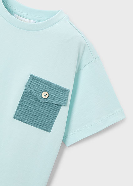 Mayoral Boys Green Three Piece Short Set 3601