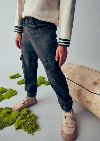 Mayoral Boys Grey Cargo Trousers 4557