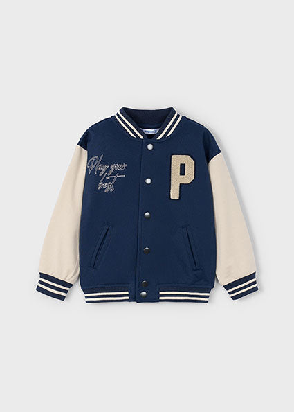 Mayoral Boys Navy Varsity Bomber Jacket 4424