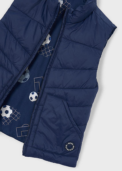 Mayoral Boys Navy Reversible Gilet 3380
