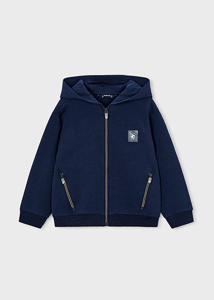 Mayoral Boys Navy Zipper Hooded Sweatshirt 3442