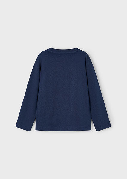 Mayoral Boys Blue Long Sleeved T-Shirt 4076