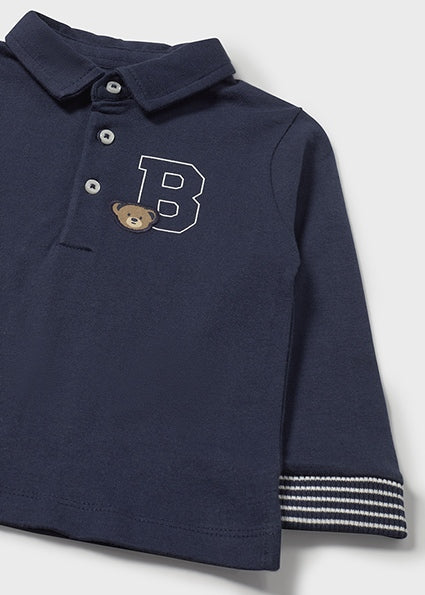 Mayoral Baby Boy Navy Varsity Polo Top 2101
