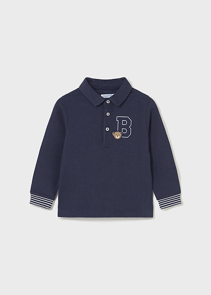 Mayoral Baby Boy Navy Varsity Polo Top 2101