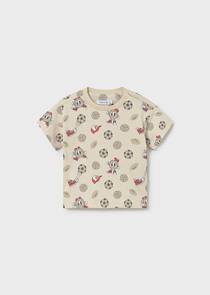 Mayoral Baby Boy Red Printed 3 Three Piece Short Set 1669