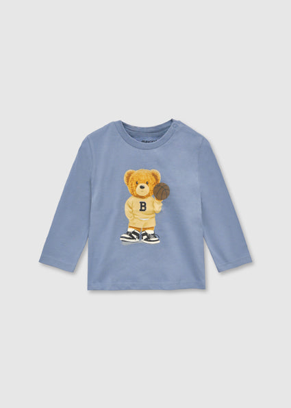 Mayoral Baby Boy Blue Teddy Bear T-Shirt 2058