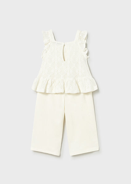 Mayoral Baby Girl Cream Flared Trouser Set 1515