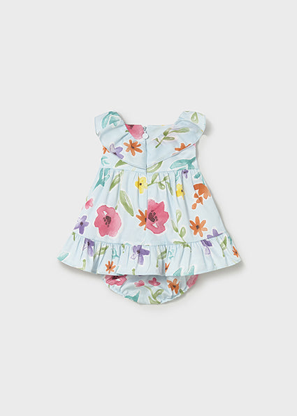 Mayoral Baby Girl Blue Floral Printed Dress 1812