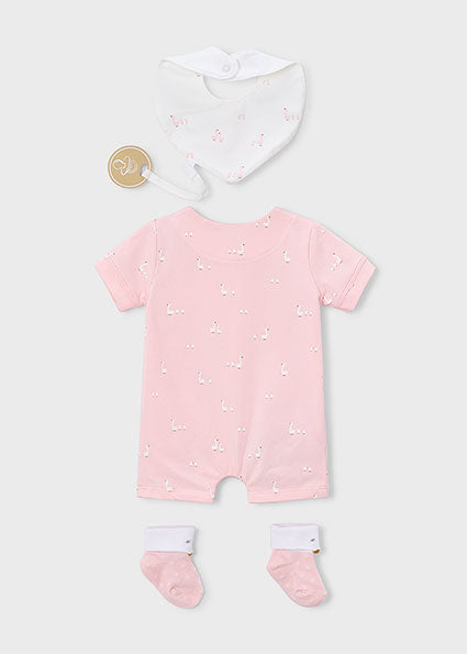 PRE ORDER Mayoral Baby Girl Pink Three Piece Gift Set 1727