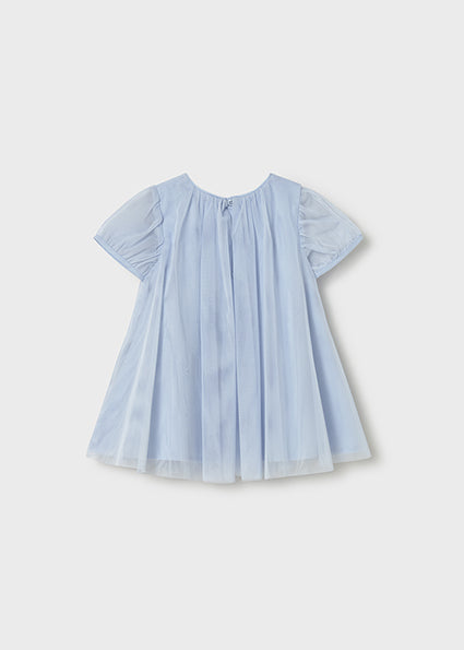 Mayoral Baby Girl Blue Tulle Dress & Bag 1917