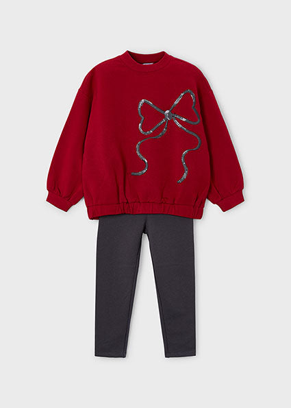 Mayoral Girls Grey Bow Legging Set 4720