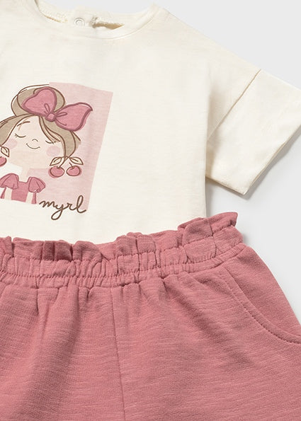 Mayoral Baby Girl Blush 3 Piece Tracksuit 1830