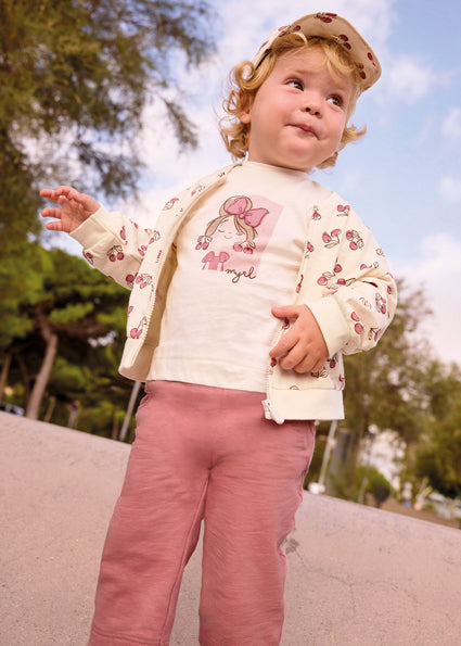 Mayoral Baby Girl Blush 3 Piece Tracksuit 1830