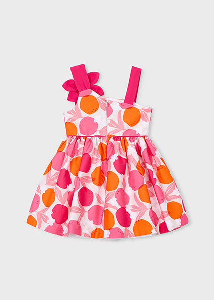 Mayoral Girls Fuchsia Print Flower Dress 3924