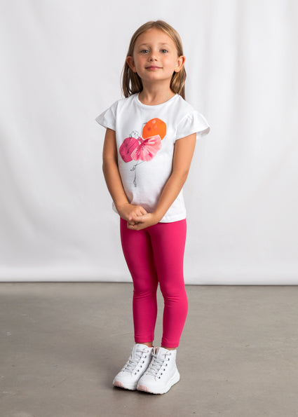 Mayoral Girls Fuchsia Pink Legging Set 3726