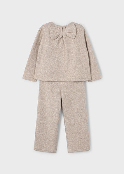 Mayoral Girls Gold Glitter Bow Tracksuit 4584