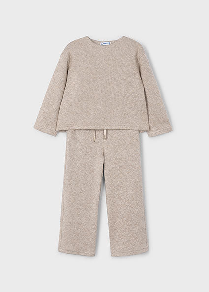 Mayoral Girls Gold Glitter Bow Tracksuit 4584