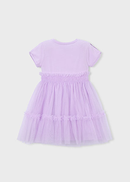 Mayoral Girls Lilac Tulle Summer Dress 3915