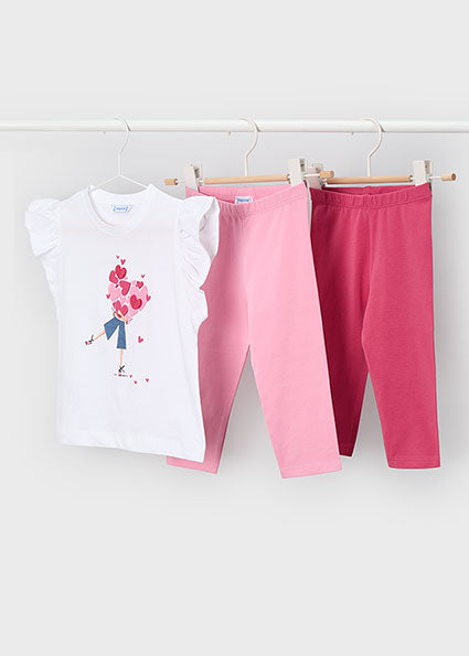 Mayoral Girls Pink Two Piece Legging Set 3729
