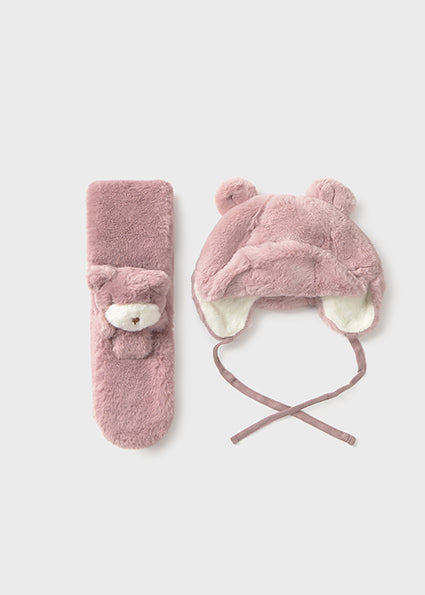 Mayoral Girls Fur Hat & Scarf Set 10020