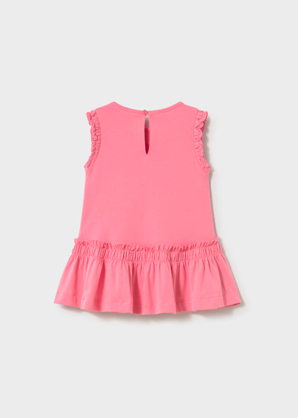 Mayoral Baby Girl Bright Pink Printed Dress 1929