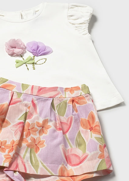 Mayoral Baby Girl Blossom Short Set 1213