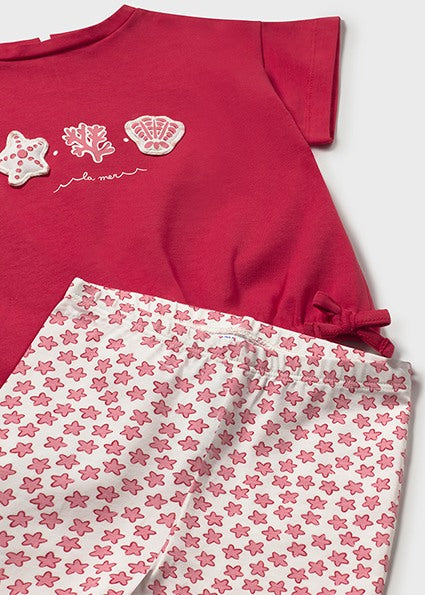 Mayoral Baby Girl Red Printed Legging Set 1753