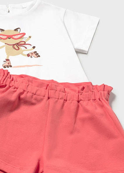 Mayoral Baby Girl Lilac 3 Piece Short Set 1206