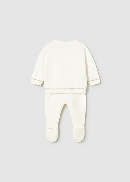 PRE ORDER Mayoral Baby Cream Knitted Trouser Set 1502