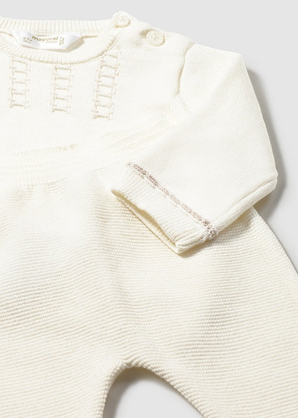 PRE ORDER Mayoral Baby Cream Knitted Trouser Set 1502