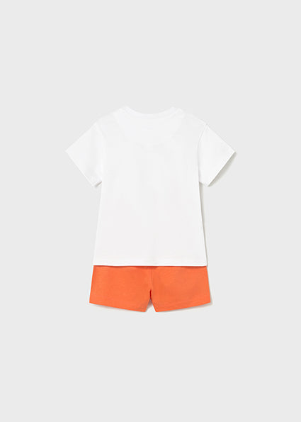 Mayoral Baby Boy Orange Short Set 1671