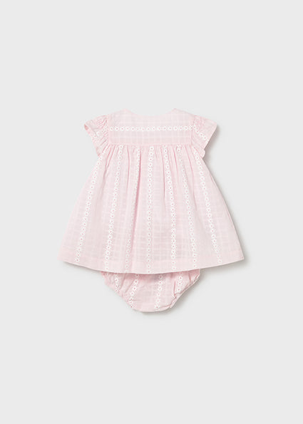 Mayoral Baby Girl Pink Broderie Anglaise Dress Set 1805