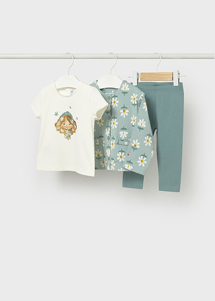 Mayoral Baby Girl Sage 3 Piece Legging Set 1749