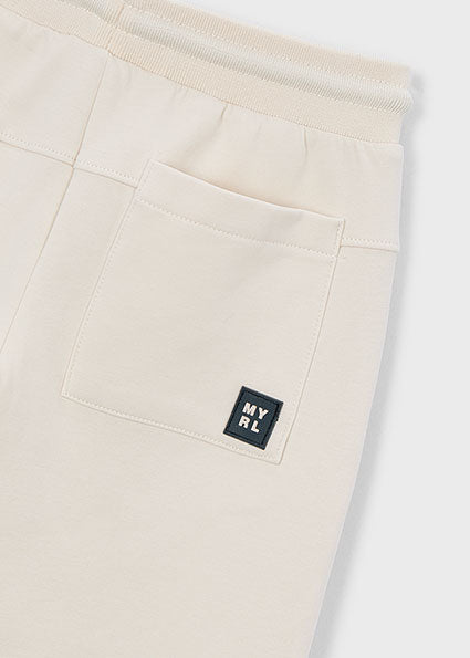 Mayoral Boys Cream Joggers With Zippers 3583